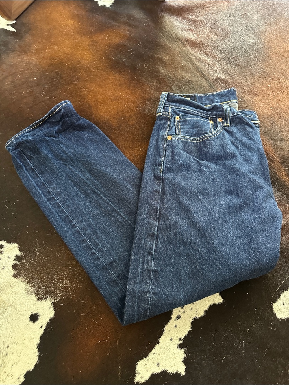 Levi's Men's Selvidge Relaxed Dark Blue Denim Jeans